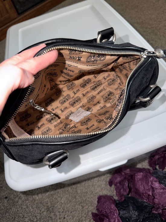 Juicy Couture Velvet Purse Bag Black New with tags - Picture 6 of 14